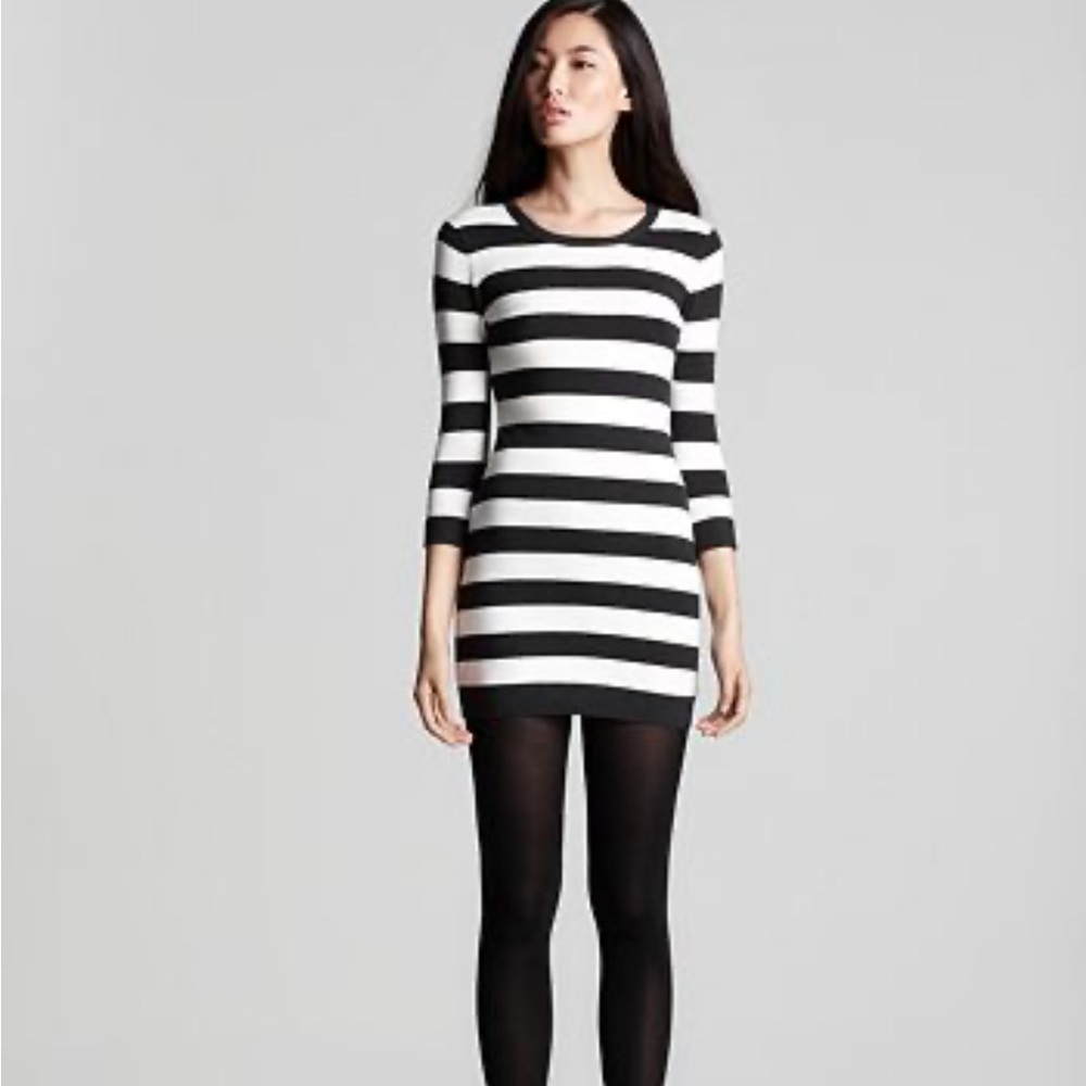 French Connection Bodycon Stripped Sweater Dress